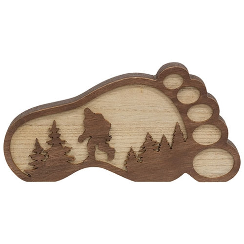 Bigfoot In the Forest Layered Wooden Foot Sitter