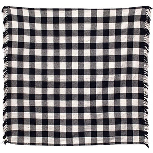 Black & White Buffalo Check Table Square 52"