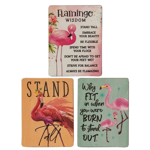 Flamingo Wisdom Rectangle Magnet 3 Asstd.