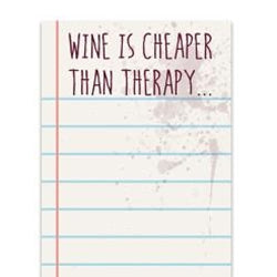 Wine Therapy Notepad