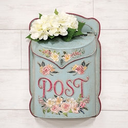 Distressed Metal Vintage Garden Post Box