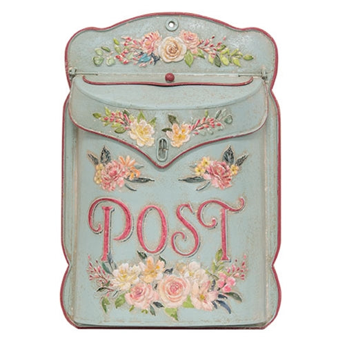 Distressed Metal Vintage Garden Post Box