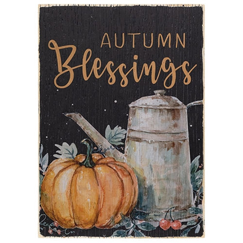 Autumn Blessings Wood Hanging Sign