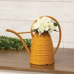 Distressed Metal Beehive Watering Can