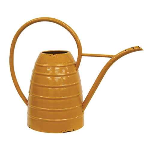 Distressed Metal Beehive Watering Can