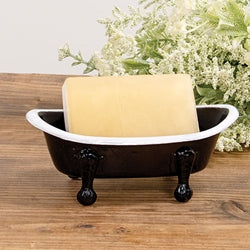 Black & White Iron Bathtub Soap Dish