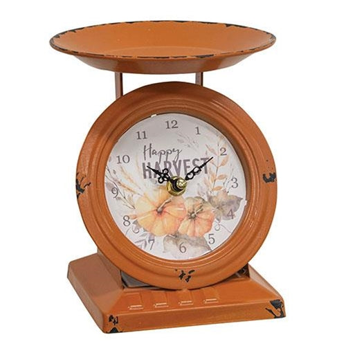 Vintage Happy Harvest Old Town Scale Clock