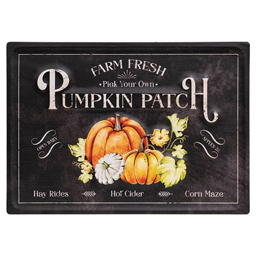 Farm Fresh Pumpkin Patch Embossed Metal Sign