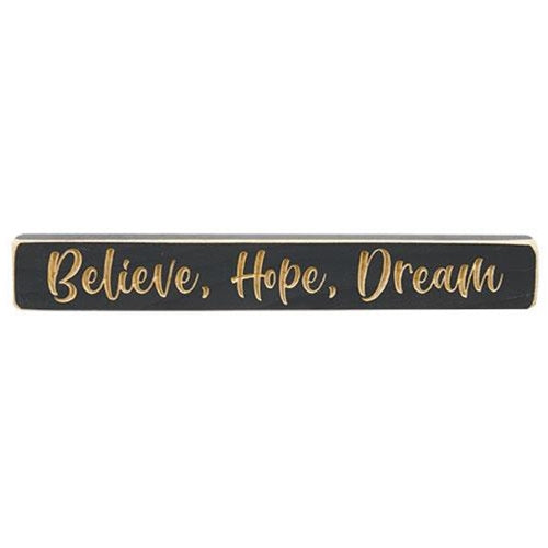 Believe Hope Dream Block 12"