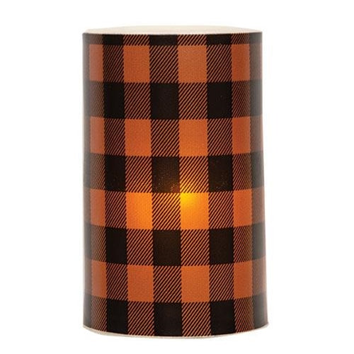 Orange Large Buffalo Check Pillar 3x5"