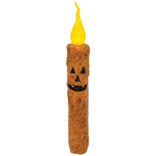 Grungy Jack O Lantern Flicker Timer Taper