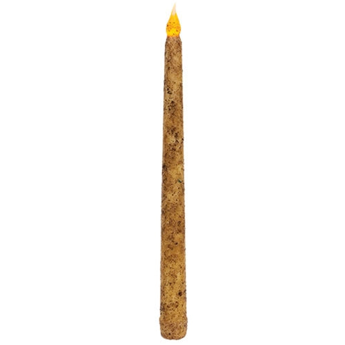 Burnt Ivory Tall Dipped Timer Taper - 10.75"