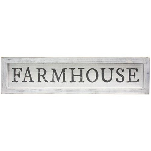 Farmhouse White Framed Sign
