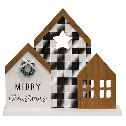 Merry Christmas Woodland Cutout Home