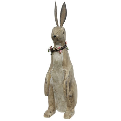 Antiqued Wooden Bunny