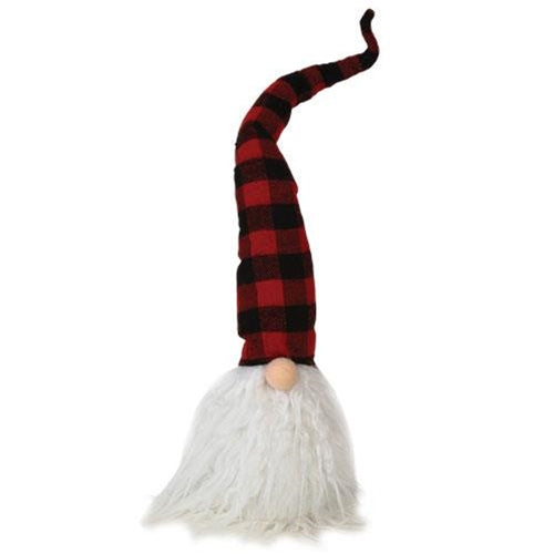 Plush Red/Black Plaid Santa Gnome