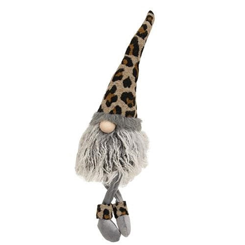 Leopard Print Dangle Leg Gnome