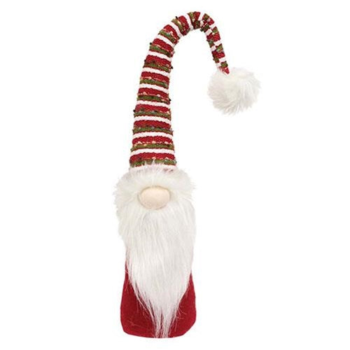 Christmas Multi-Striped Gnome w/Long Hat