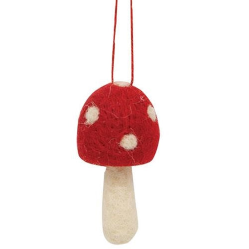 Felted Mushroom Ornament