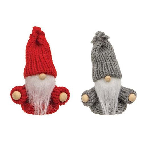 Mini Red & Gray Knit Hat Gnome 2 Asstd.