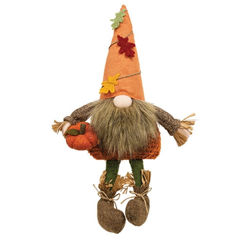 Fall Leaf Hat Sitting Stuffed Gnome