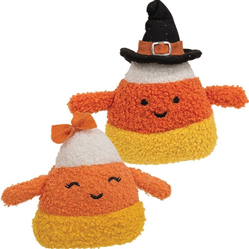 Plush Mr. or Mrs. Candy Corn Sitter 2 Asstd.