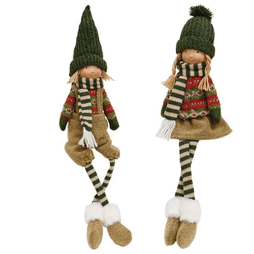 2/Set Green Nordic Knit Boy and Girl