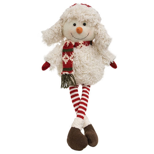 Nordic Diamond Sweater Dangle Leg Snowman