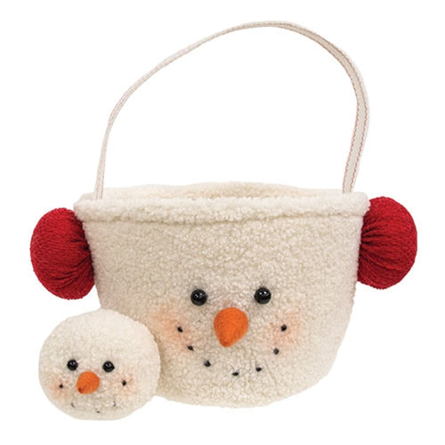 8/set Bucket of Fuzzy Snowball Ornaments