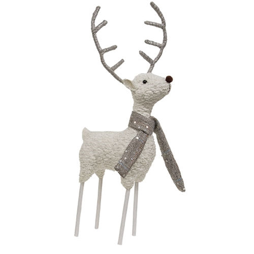 Silver Sparkle Standing Deer