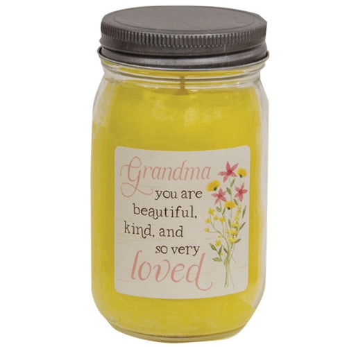 Grandma You are Beautiful Lemon Cookie Pint Jar Candle