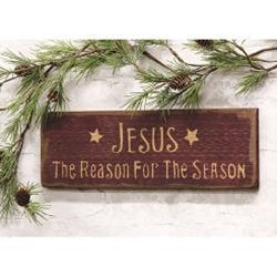 Jesus Is the Reason for the Season Distressed Barnwood Sign