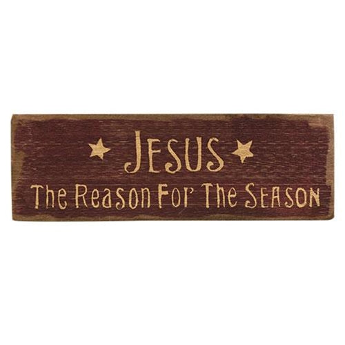 Jesus Is the Reason for the Season Distressed Barnwood Sign