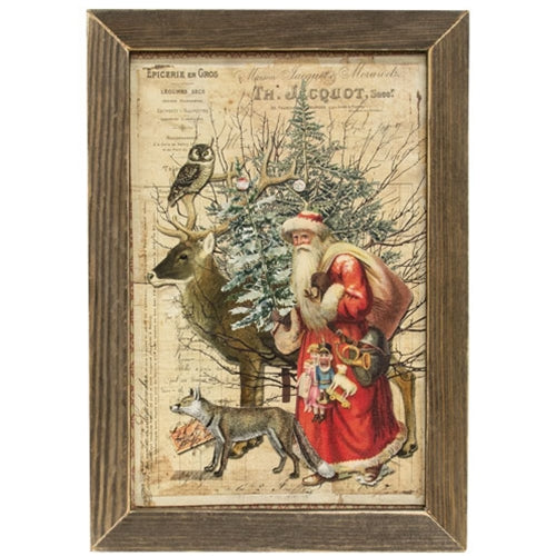 Father Christmas Framed Print 12x18