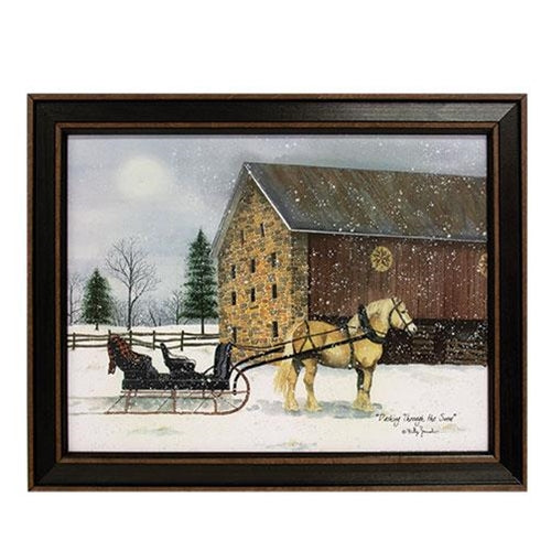 Dashing Through the Snow Framed Print 12x16