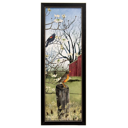 Harbingers of Spring Framed Print 6x18