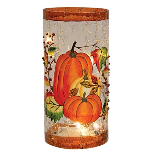 Harvest Pumpkin Trio Light Up Pillar Vase