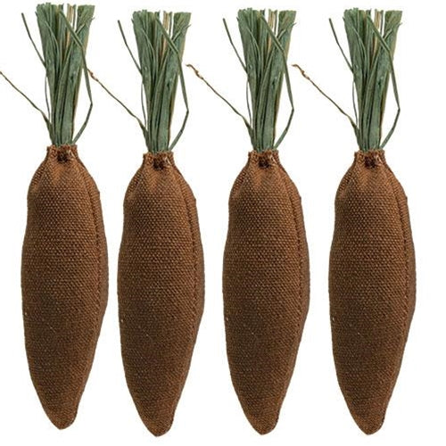 4/Set Mini Primitive Fabric Carrots