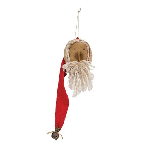 Santa Head Long Hat Ornament