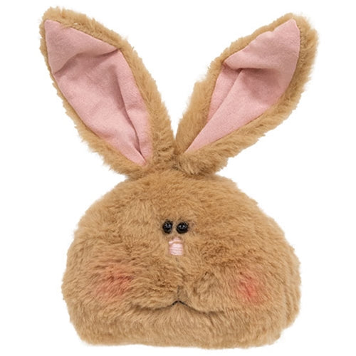 Fuzzy Tan Bunny Head Doll