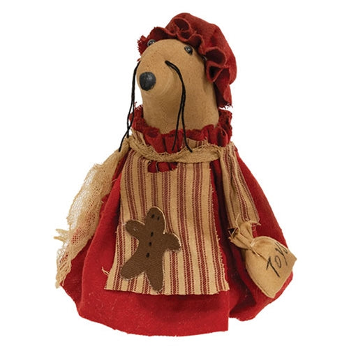 Mrs. Claus Mouse w/Gingerbread Apron