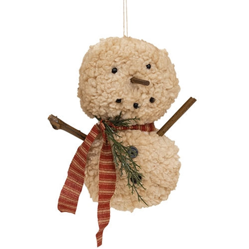 Sherpa Snowbaby Hanger w/Ticking Scarf