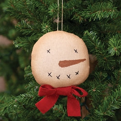 Primitive Snowman Head Ornament