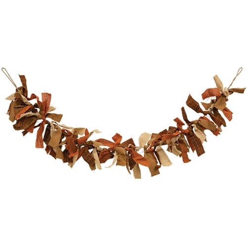 Primitive Fall Colors Rag Garland