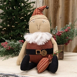 Sitting Primitive Goody Bag Santa Doll