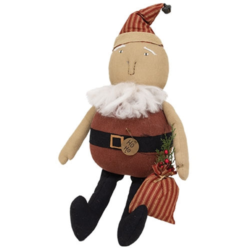 Sitting Primitive Goody Bag Santa Doll