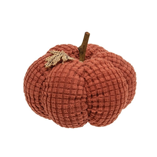 Burnt Orange Waffle Weave Pumpkin Small