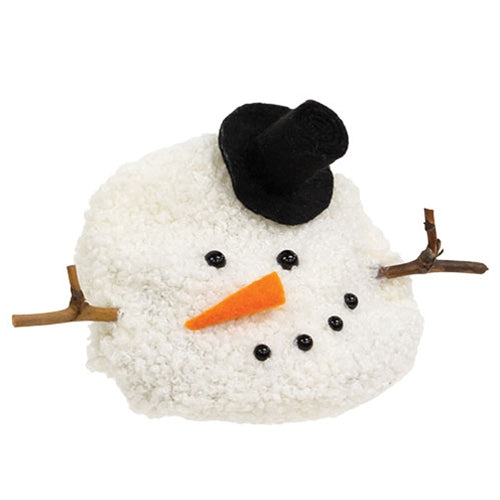 White Melting Top Hat Snowman Head