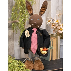 Charles Easter Egg Top Hat Standing Bunny Doll