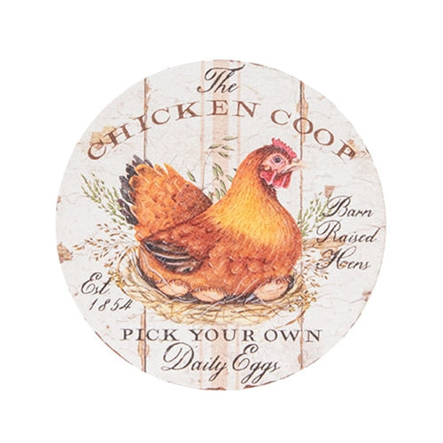 The Chicken Coop Vintage Look Magnet 3.5" Dia.